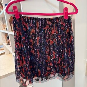 French Connection Inari Embellished A-Line Mini Skirt.